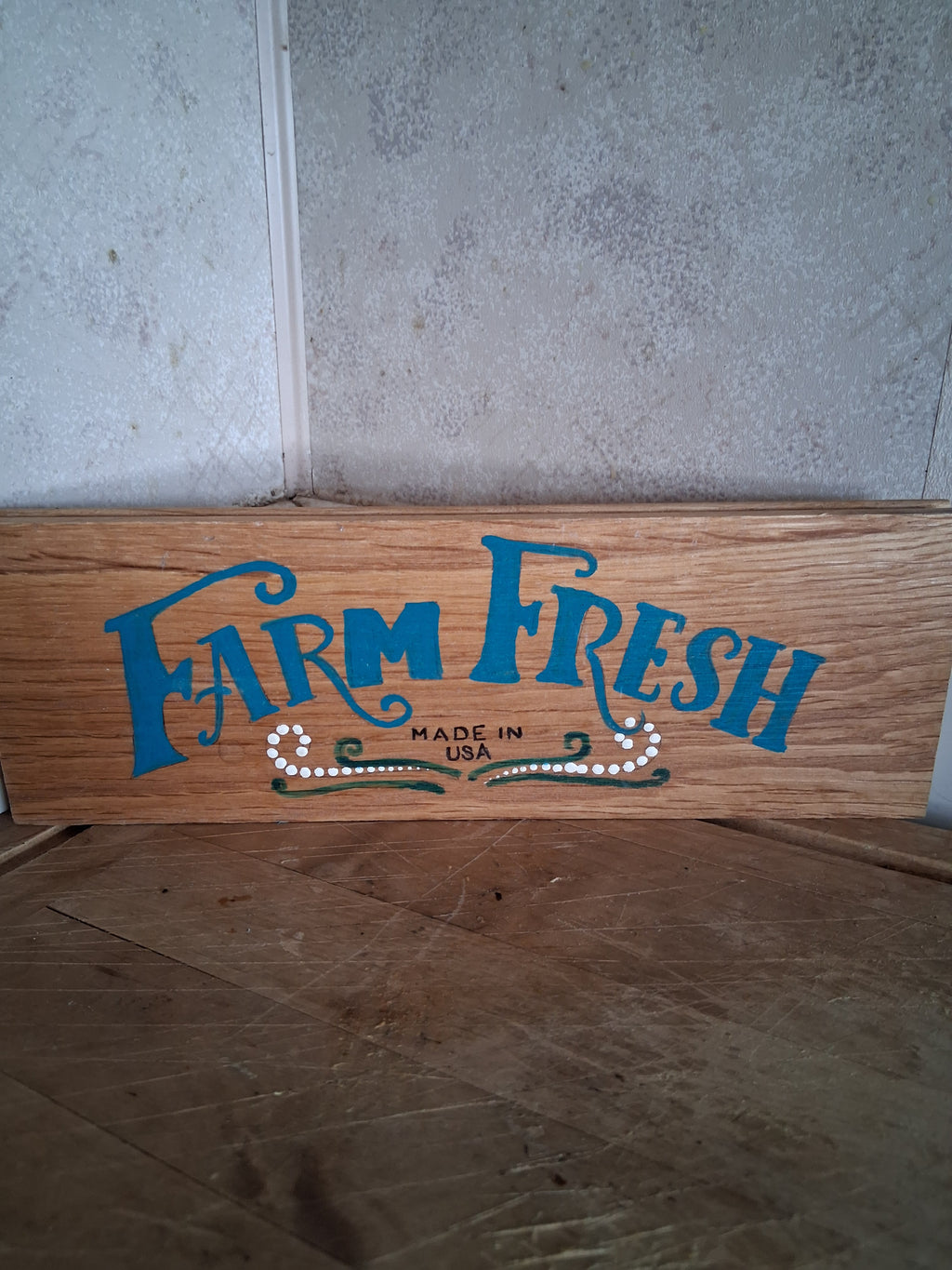Farm Fresh Wood Sign | Hand Painted Farmhouse Kitchen Decor