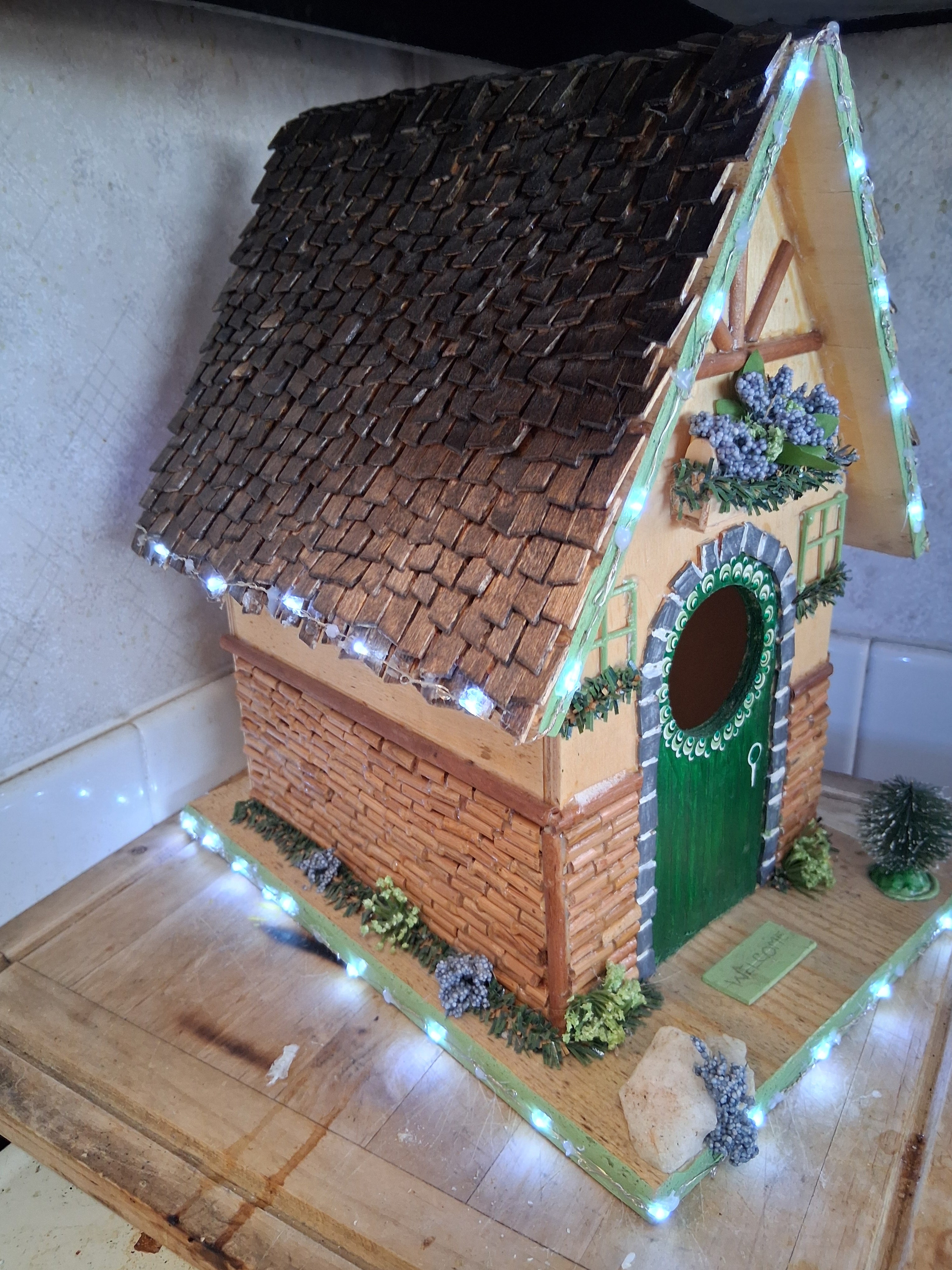 Magical Fairy Cottage Birdhouse | Handmade Weatherproof LED Decor